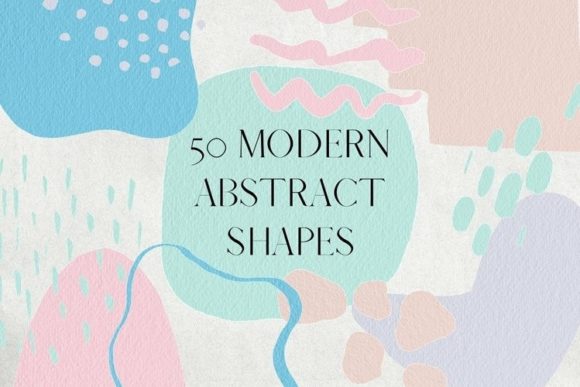 Download 50 Pink and Blue Abstract Shapes Clipart - Blue Collection