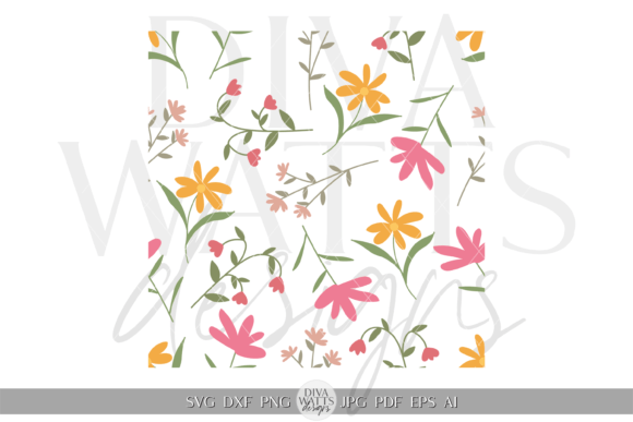 Download Wildflower Seamless Pattern SVG - Pattern Collection