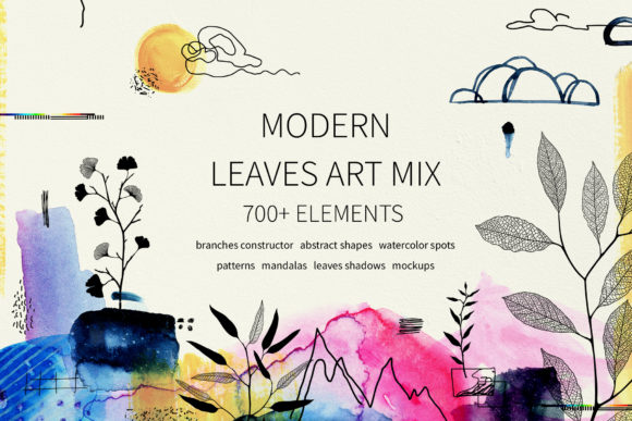 Download Leaves. Modern Graphic Elements - Element Collection