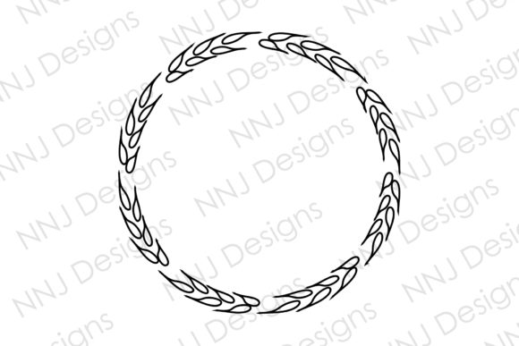 Download Circle Wreath Outline Leaves Frame - Outline leaves Collection