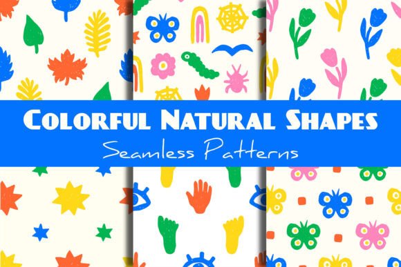 Download Colorful Natural Shapes Seamless Pattern - Pattern Collection
