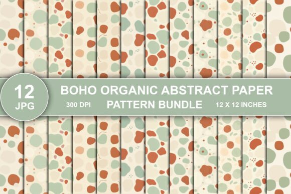 Download Boho Abstract Paper Pattern Bundle - Pattern Collection
