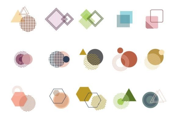 Download Memphis Geometric Element Vector Design - Element Collection