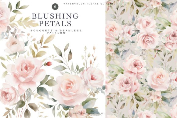 Download Watercolor Floral Clipart &amp; Pattern - Pattern Collection