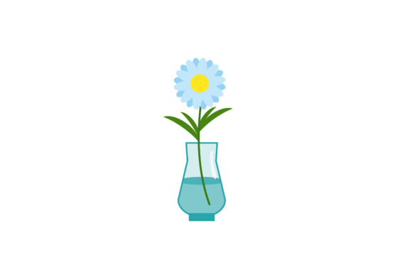 Download Spring Blue Flowers in Vase Flat Icons - Blue Collection