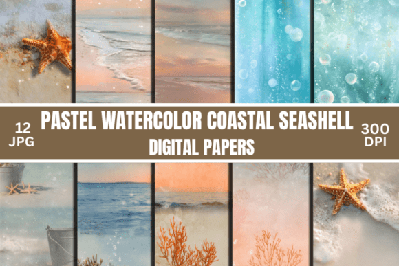 Download Pastel Seashell Pattern Background Paper - Pattern Collection