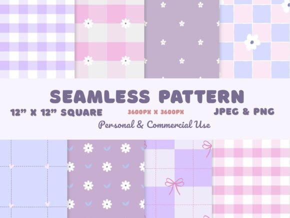 Download Purple Pink Seamless Pattern Flower Bow - Pattern Collection