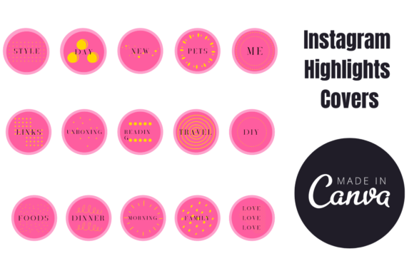 Download Pink &amp; Yellow Instagram Highlights Cover - Highlights Collection