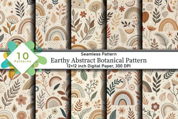 Download Earthy Abstract Botanical Pattern - Pattern Collection