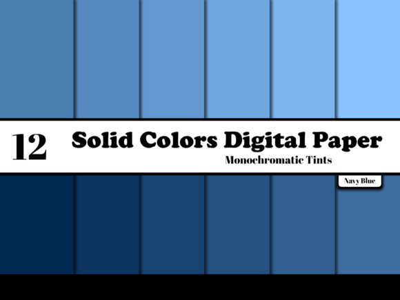 Download Navy Blue Solid Colors Digital Paper - Blue Collection