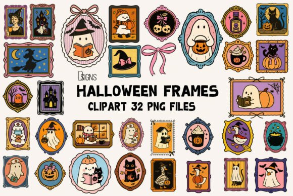 Download Halloween Cute Frame Clipart Bundle Png - Premium Resources